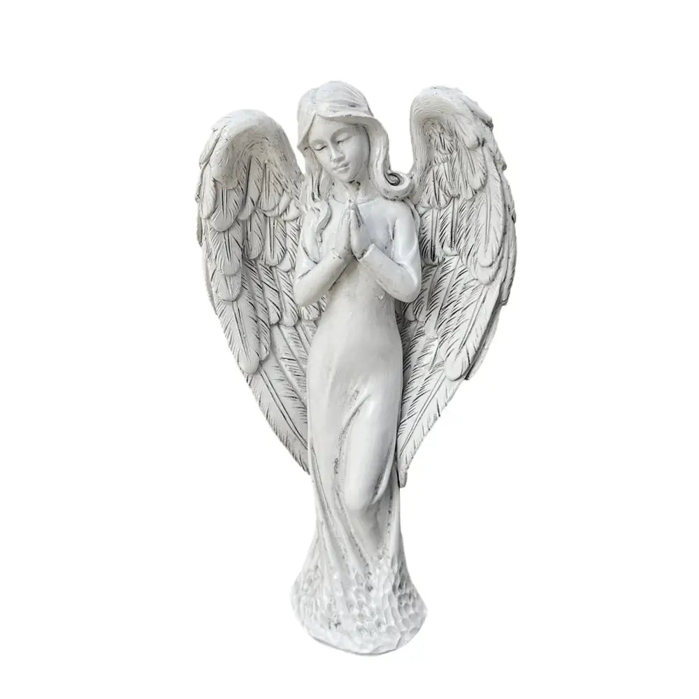 Statue de jardin ange blanche