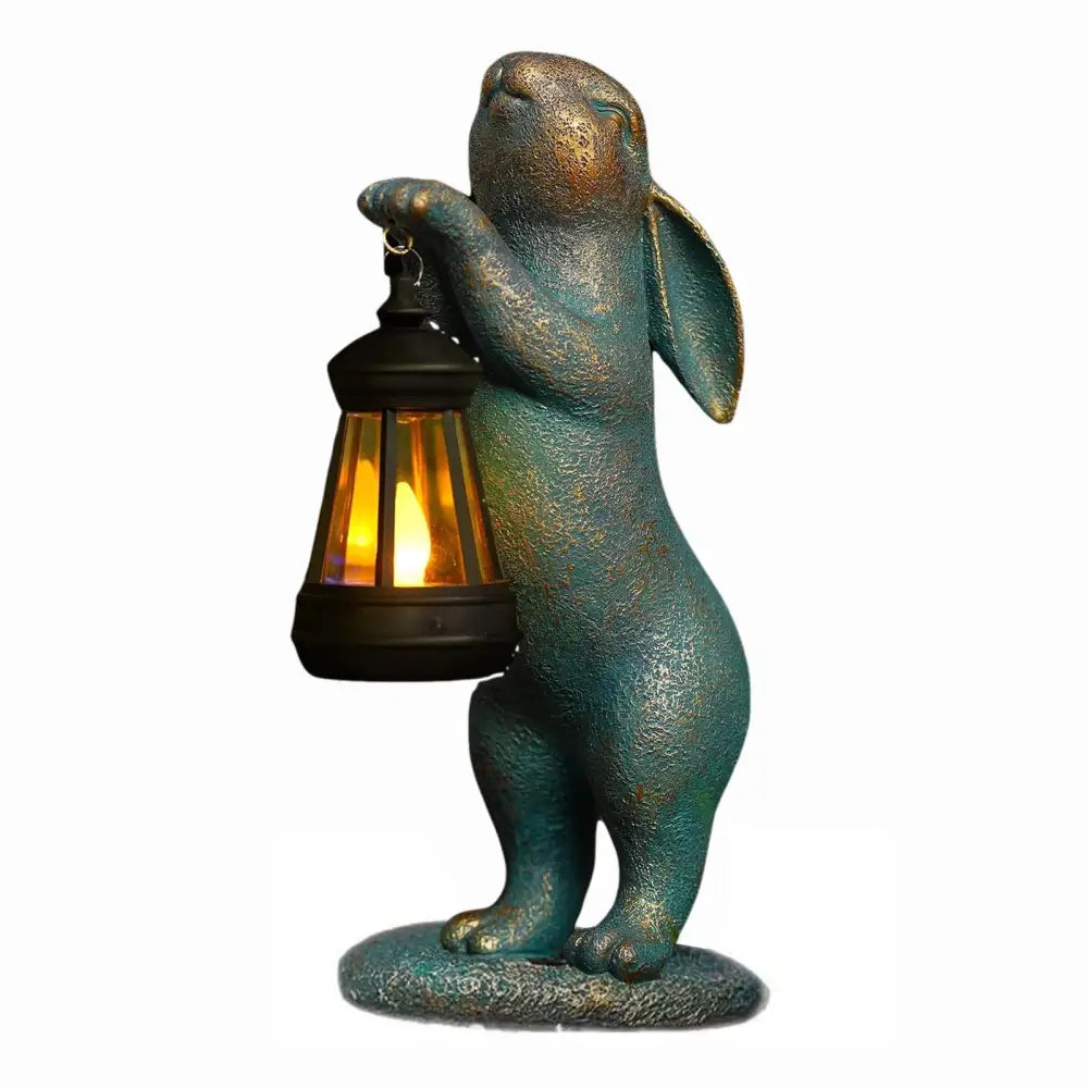 Statue de jardin lampe lapin