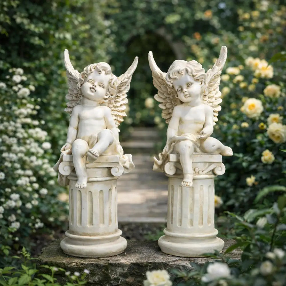Statues de jardin chérubins