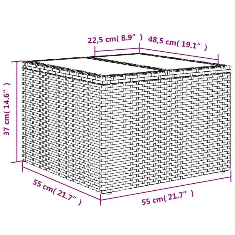 Table basse de jardin en résine Jardin d'Orée 
