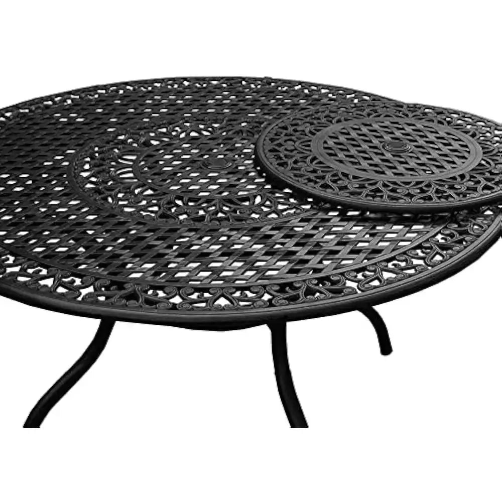Table de jardin ronde aluminium