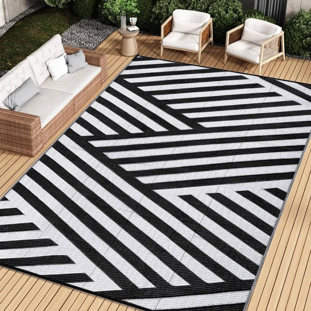 Tapis d'extérieur resistant a la pluie Jardin d'Orée 