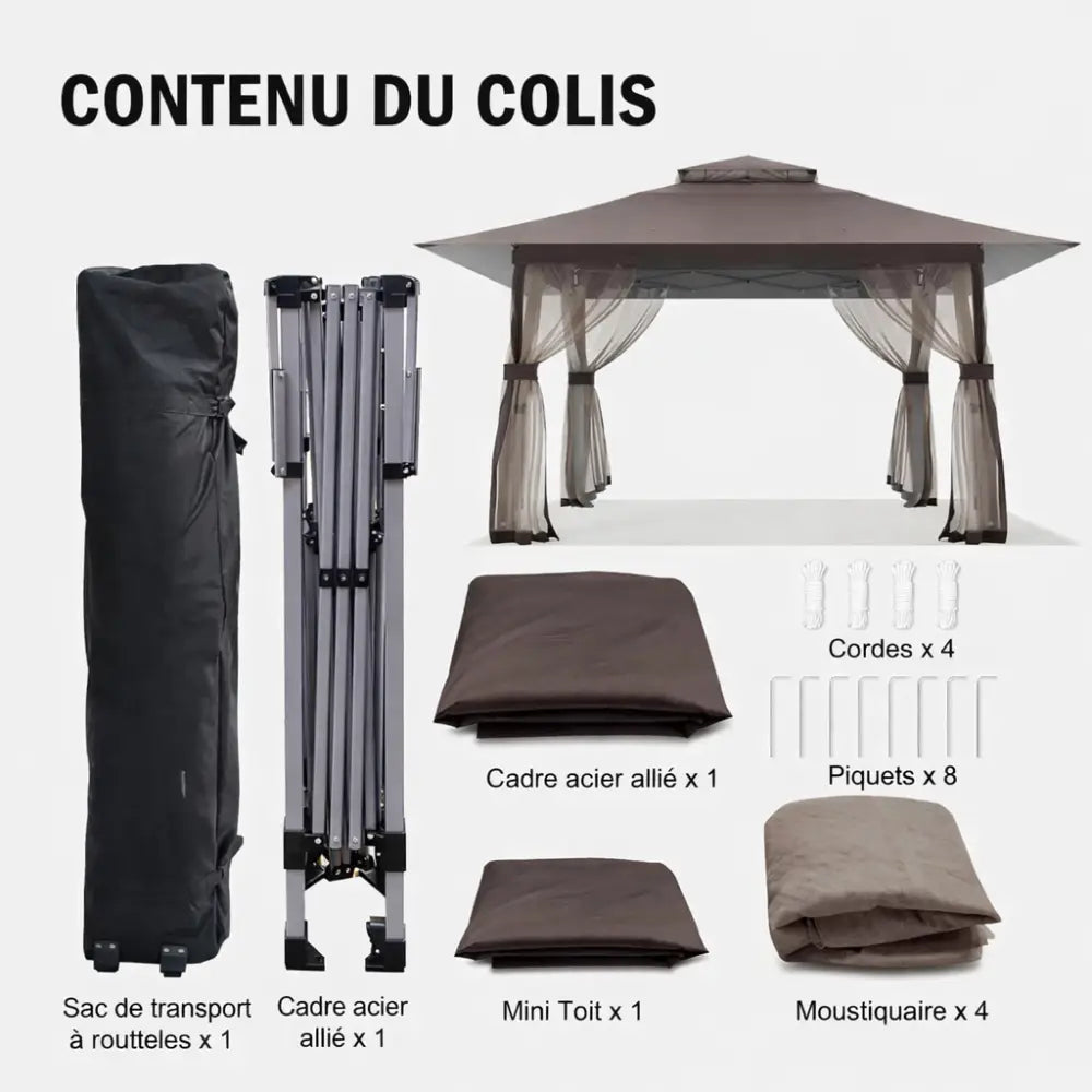 Tonnelle de jardin avec moustiquaire